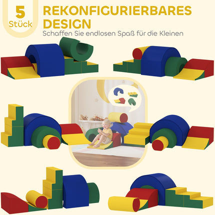 Soft Play Block Set for Babies & Toddlers, 5 Pieces
