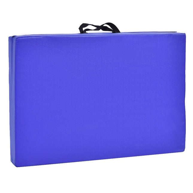 Zachte vloermat gymnastiekmat yogamat opvouwbare mat gymnastiekmat 180x60x4cm - blauw