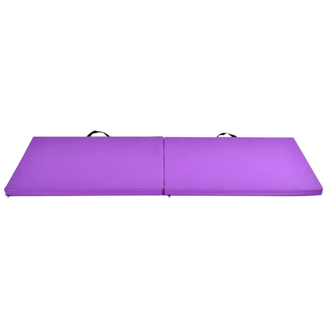 Zachte vloermat gymnastiekmat yogamat opvouwbare mat gymnastiekmat 180x60x4cm - paars