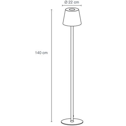 Sofy Floor Lamp Dimmable 8W 870lm Grey