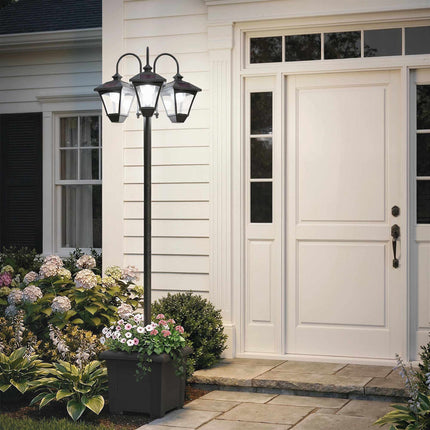 Solar Garden Lamp with Adjustable Height and Planter
