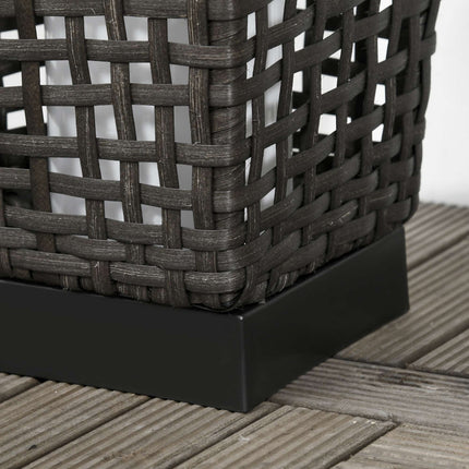 Solar Garden Lantern, LED, Rattan Design, Auto On/Off