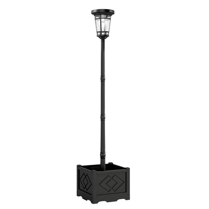 Solar Garden Lantern with Planter, 195cm, Dual Brightness