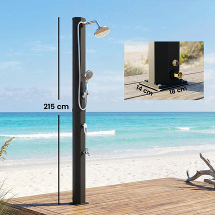 Solar Garden Shower 35L with Frost Protection and Rain Head