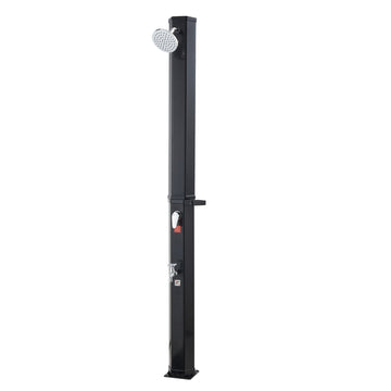 Solar Heated Outdoor Shower 35L, Foot Faucet, Hot Cold