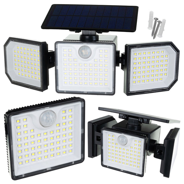 Solar Lamp 167 LED, 500lm, Motion Sensor, Remote