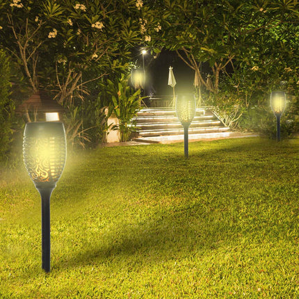 Set of 4 solar garden lights - 6-8H light, IP44, black