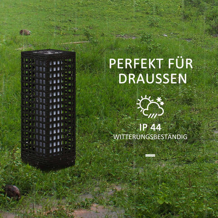 Waterproof Solar LED Garden Light, Rattan Design, Auto Sensor