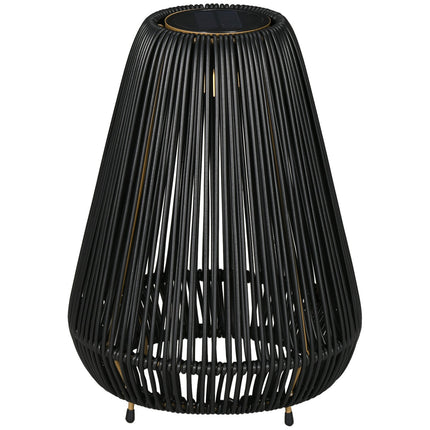 Solar Path Light, waterproof rattan LED with sensor, black