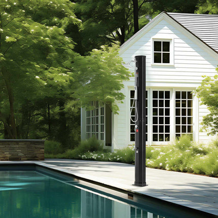 Solar Outdoor Shower 40L, Handheld Head, Foot Tap