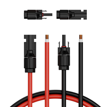 Solar Panel Extension Cable 50 ft 10AWG MC4, 2-Pack