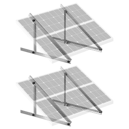 Solar Panel Mounting Brackets, 2 Sets, 45-Inch, Adjustable 0–90
