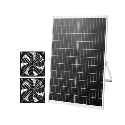 Solar Powered Exhaust Fan, 30W Panel, Dual Fans