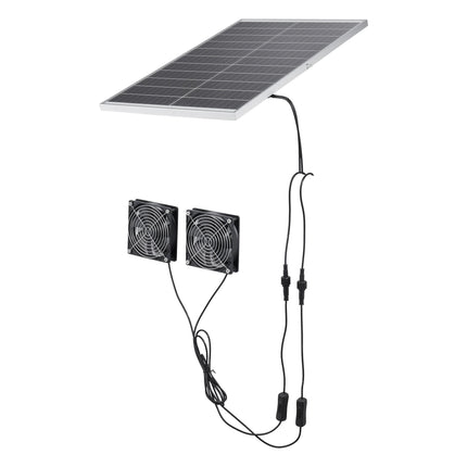 Solar Powered Exhaust Fan, 30W Panel, Dual Fans