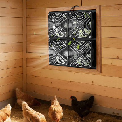 Solar Powered Exhaust Fan Kit, 25W Panel, 4 Fans