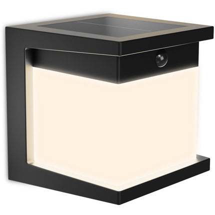 Solar Wall Light with Motion Sensor – Black, LED, IP44