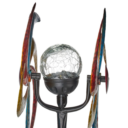 Solar cell-based wind turbine for the garden