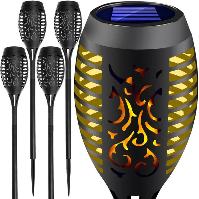 Solar garden lamp - torch, set of 4, 23560