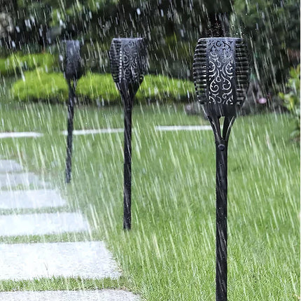 Solar garden lamp - torch, set of 4, 23560