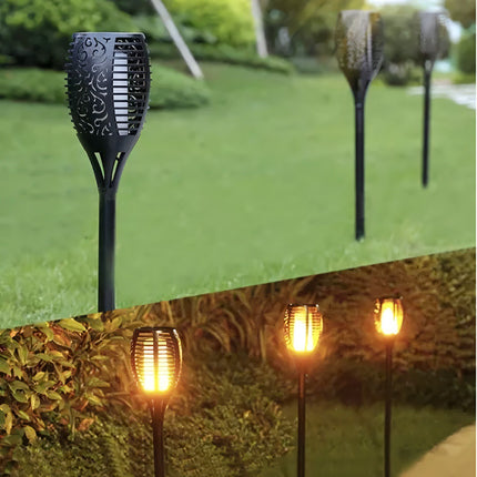 Solar garden lamp - torch, set of 4, 23560