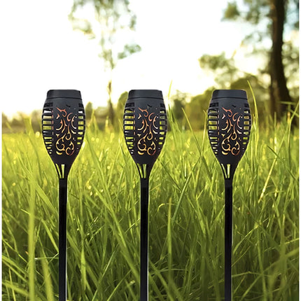 Solar garden lamp - torch, set of 4, 23560