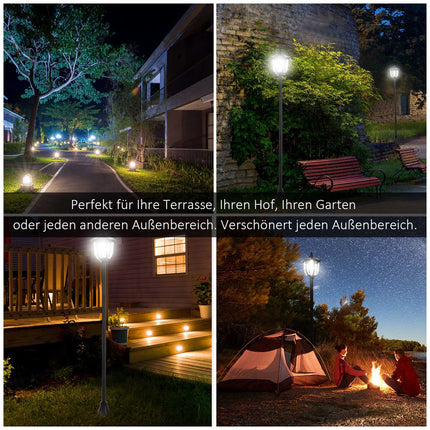 Solar Path Light with 10-lumen LED, black, 120cm