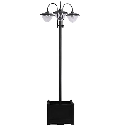 Solar Garden Light, 3-head lamp with flower pot base