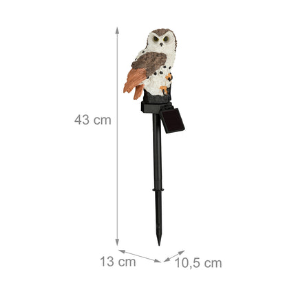 Solar owl with woodpecker