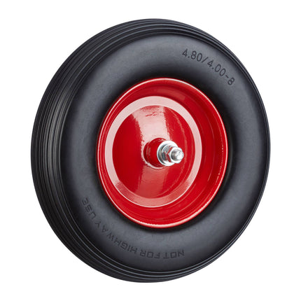 Solid Rubber Wheelbarrow Wheel, Puncture-Proof, 4.00-8