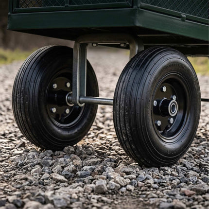 Solid Rubber Wheelbarrow Wheels, 4.00-6, Set of 2