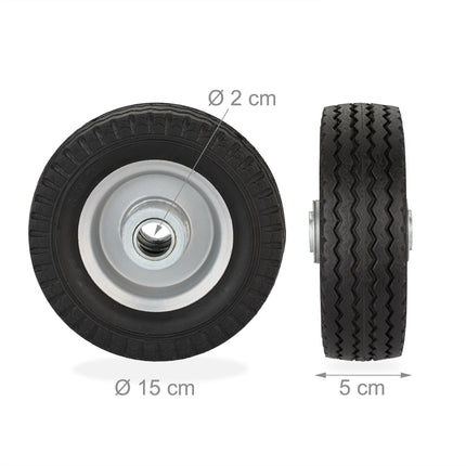 Solid rubber wheels, 2 pcs