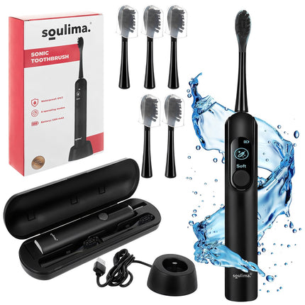 Sonic Electric Toothbrush, 90,000 RPM, 6 Heads