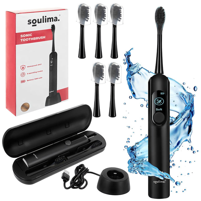 Sonic Electric Toothbrush, 90,000 RPM, 6 Heads