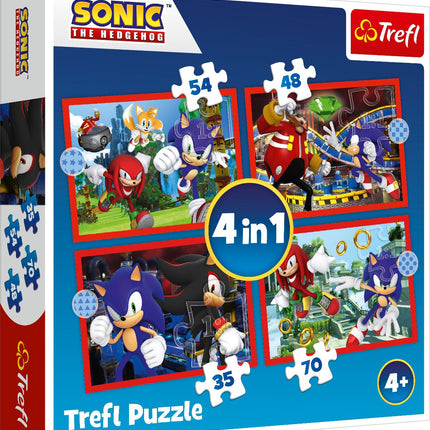 Sonic Puzzle 4-in-1 Set for Kids, Engaging and Educational