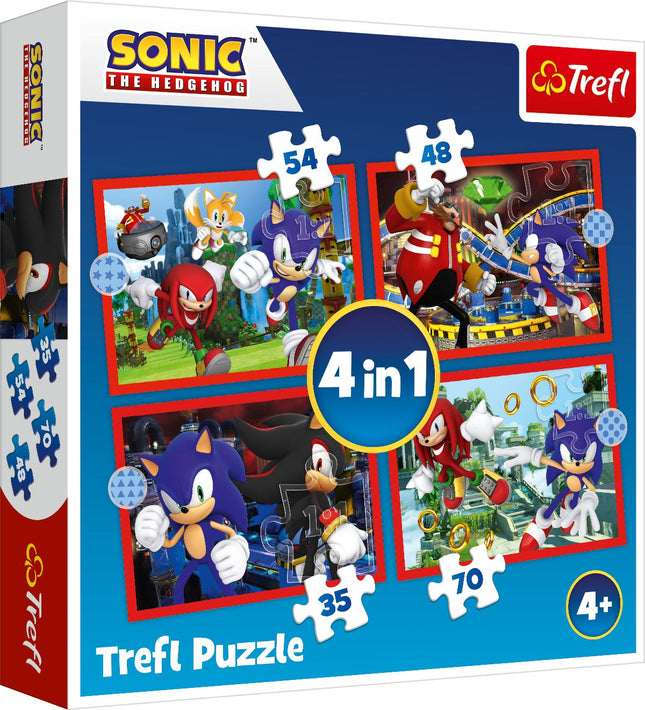Sonic Puzzle 4-in-1 Set for Kids, Engaging and Educational