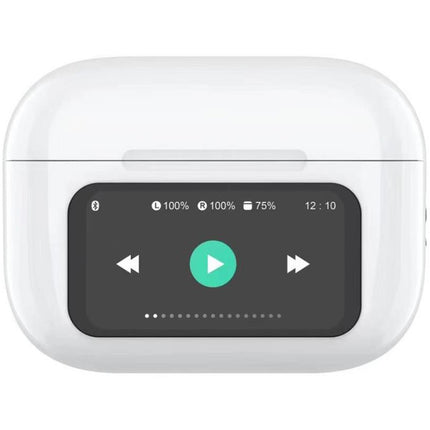 SoundLED True Wireless Bluetooth headset with LED display ANC & ENC White