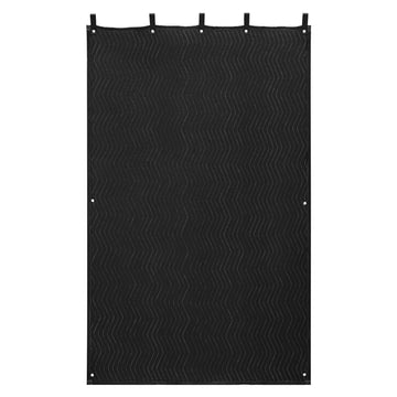 Soundproof Blanket with Grommets, 80 x 48 in, Black