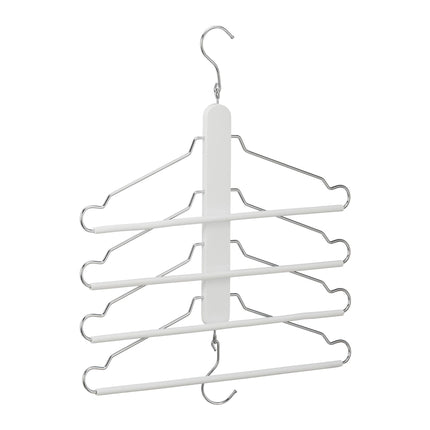 Space-saving hanger multiple white