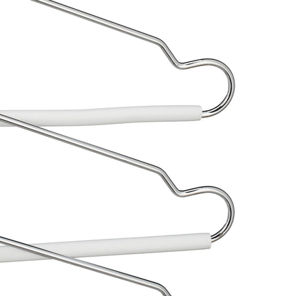 Space-saving hanger multiple white