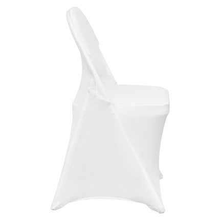 Spandex Folding Chair Covers, Washable, 100-Pack White