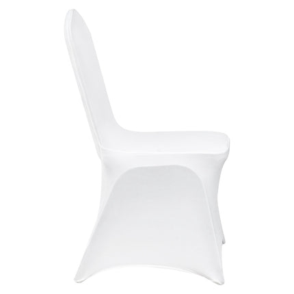 Spandex Folding Chair Covers, White, 50-Pack