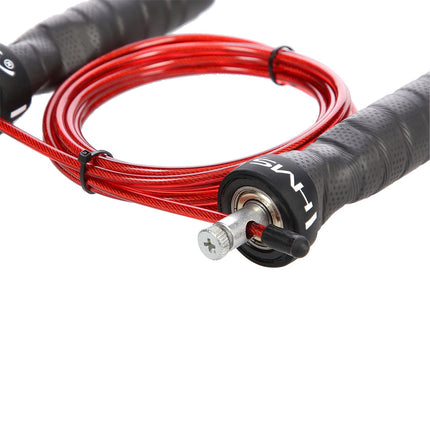 Speed Jump Rope, Adjustable Length, Black/Red