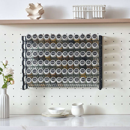 Spice Rack Organizer, 6-Tier With 72 Glass Jars Set