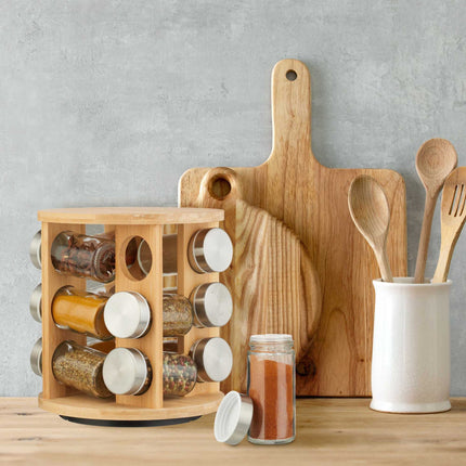 Spice carousel with 12 jars