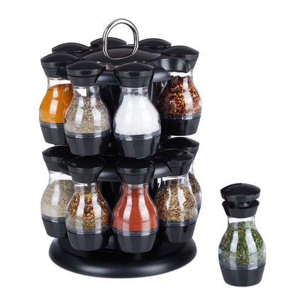 Spice carousel with 16 glasses