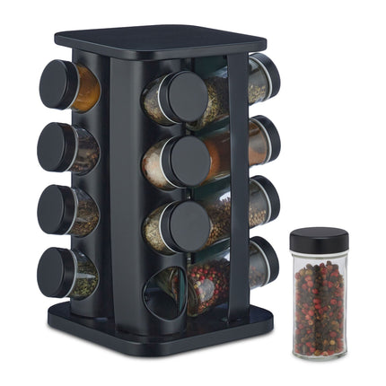 Spice carousel with 16 spice jars