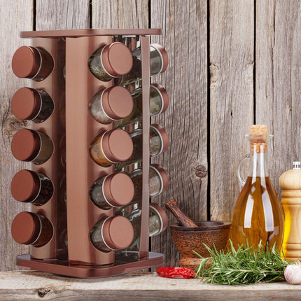 Spice carousel with 20 jars