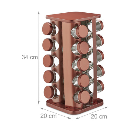Spice carousel with 20 jars
