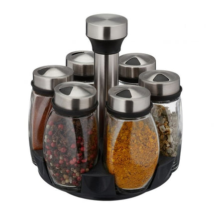 Spice carousel with 6 glasses