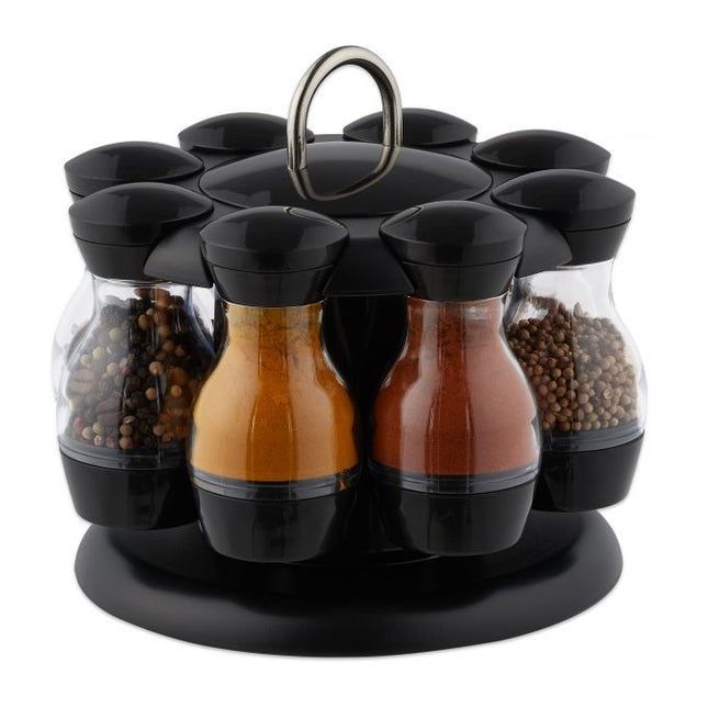 Spice carousel with 8 plastic glasses